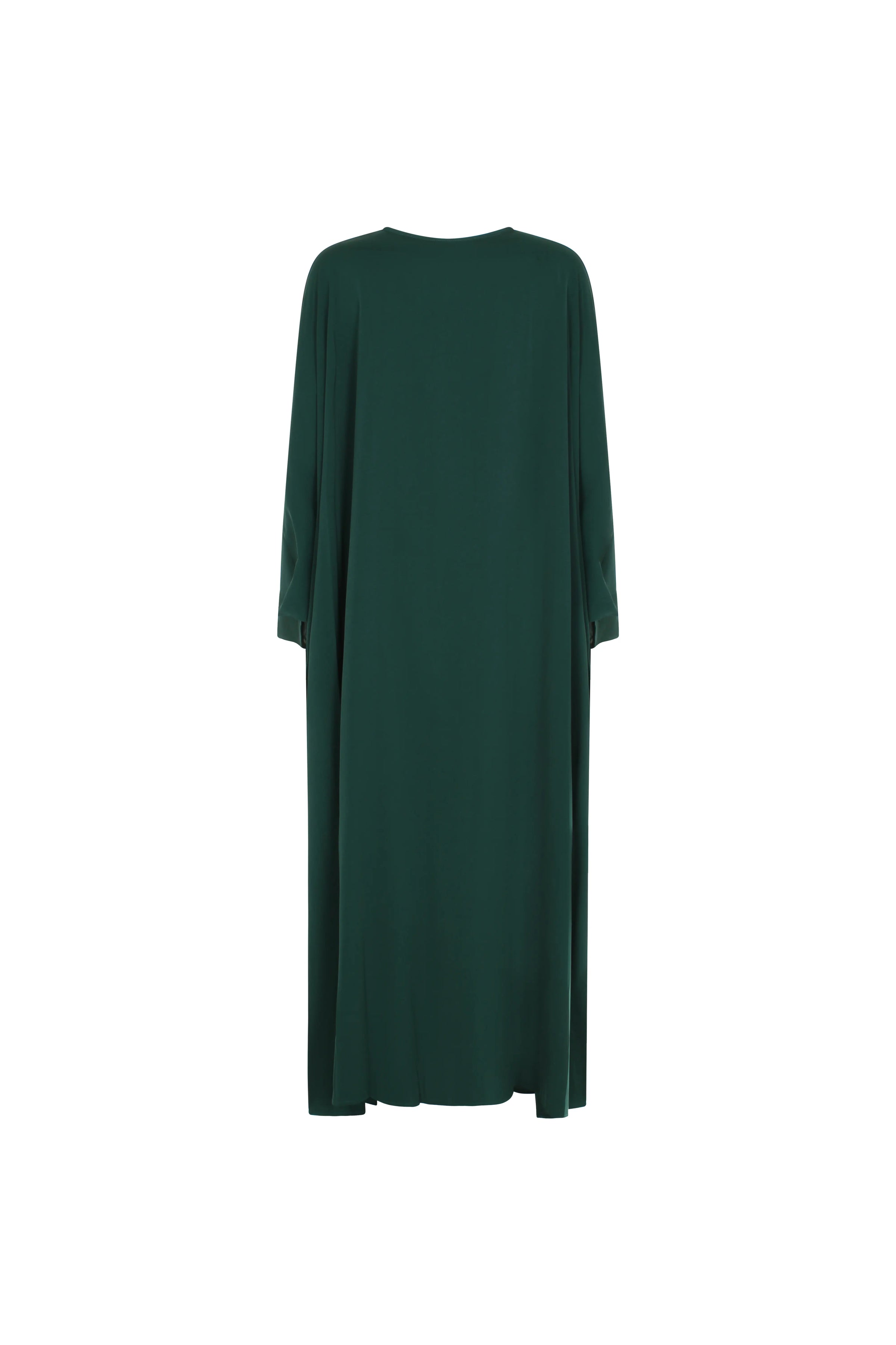 Kjole-dame-grønn-back-Abaya-Qamar