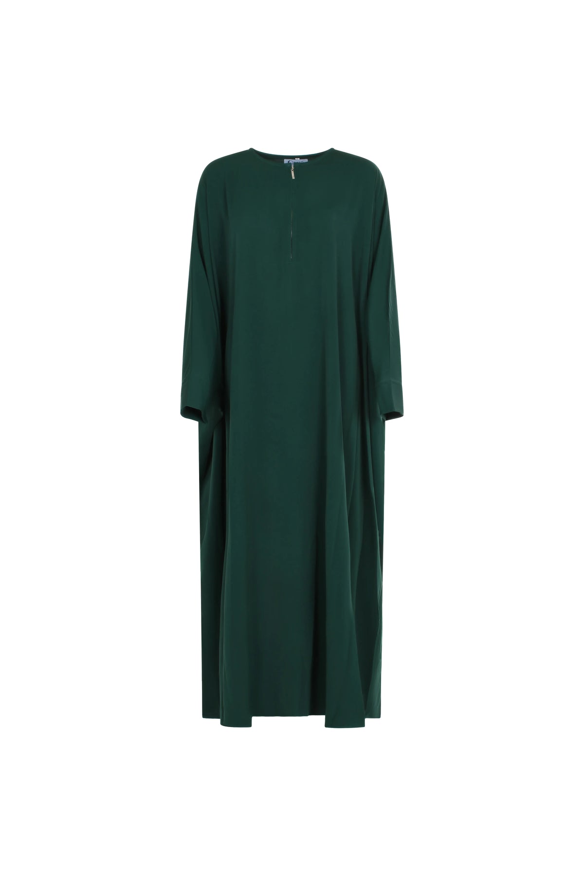 Kjole-dame-grønn-front-Abaya-Qamar