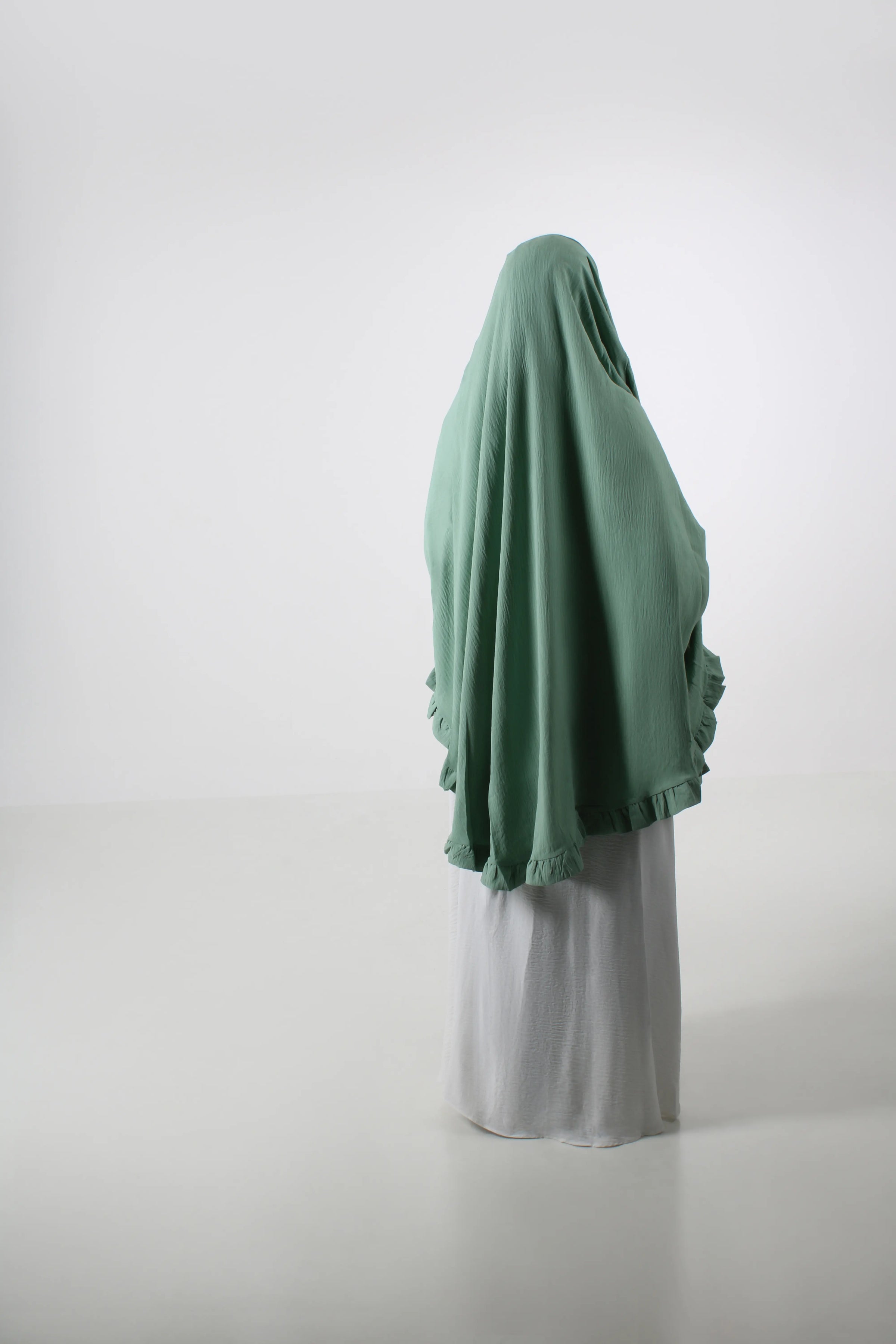 Ruffles Khimar – Mint Green