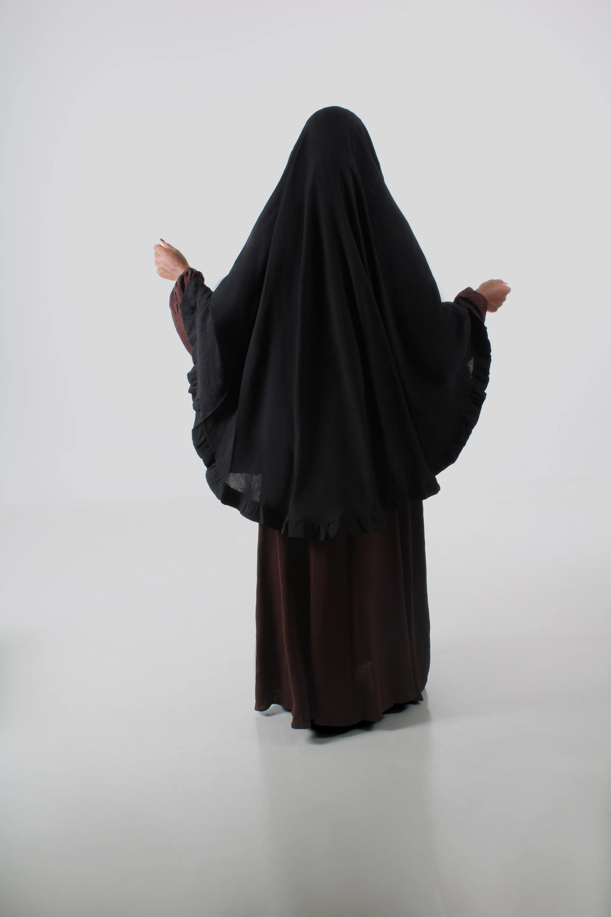 Ruffles-Khimar-Hijab-Svart-Qamar