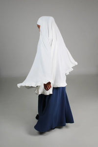 Ruffles Khimar i hvit