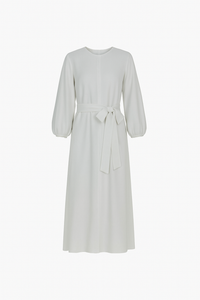 Amina Abaya White - med belte